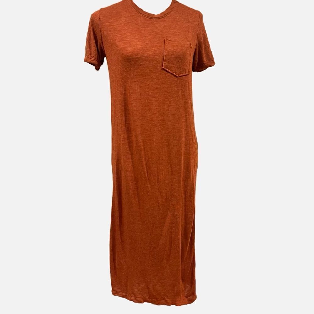 Jessica Simpson burnt orange casual short sleeved dress